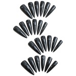 欧美长尖甲片暗黑辣妹穿戴假指甲可拆卸纯色美甲甲片false nails