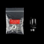 美甲短款日式尖圆头全贴甲片椭圆形甲片透明色单号甲片打板款式
