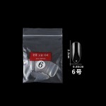 美甲短款日式尖圆头全贴甲片椭圆形甲片透明色单号甲片打板款式