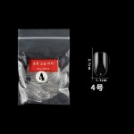 美甲短款日式尖圆头全贴甲片椭圆形甲片透明色单号甲片打板款式