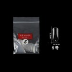 美甲短款日式尖圆头全贴甲片椭圆形甲片透明色单号甲片打板款式