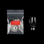 美甲短款日式尖圆头全贴甲片椭圆形甲片透明色单号甲片打板款式