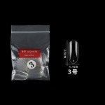 美甲短款日式尖圆头全贴甲片椭圆形甲片透明色单号甲片打板款式