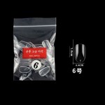 美甲短款日式尖圆头全贴甲片椭圆形甲片透明色单号甲片打板款式