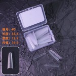 辅助线浅贴甲片免刻磨超薄超软长椭圆定位线法式月牙半贴美甲甲片