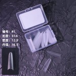 辅助线浅贴甲片免刻磨超薄超软长椭圆定位线法式月牙半贴美甲甲片