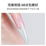 新款细狗型美甲甲片无痕延长穿戴式透明磨砂指甲贴片美甲亮片