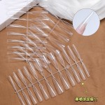 新款细狗型美甲甲片无痕延长穿戴式透明磨砂指甲贴片美甲亮片