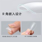 美甲甲片超薄无痕免打磨透明成品拆卸贴片全贴半贴两用美甲店专用