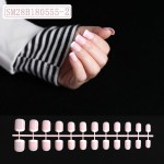 集合法式假指甲 脚法式穿戴甲 渐变美甲 肤色指甲 裸条甲片24nail