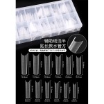 C弧辅助线甲片现货法式浅半贴长梯形免修形补充号去台阶甲片