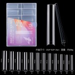 跨境加长法式甲片120PCS盒装5XL超长无痕假指甲半贴全贴美甲贴片