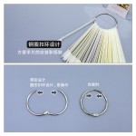 跨境热销美甲色卡练习甲片50色扇形指甲油色卡美甲展示板美甲甲片