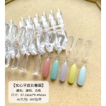 日式网红水滴形美甲实心高透打版甲片长椭圆长梯形色卡练习假指甲