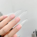 美甲甲片超薄无痕透明加长梯椭圆全号补充细窄免修显瘦美甲店专用