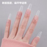 美甲超薄免刻磨单号新款折无痕穿戴假指甲片杏仁透明全贴批发nail