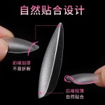 亚马逊爆款穿戴甲甲片超薄无痕磨砂短梯杏仁假指甲片延长甲450片