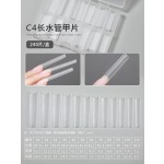 细狗浅半贴超长T型C弧无痕超薄月牙甲片牛仔水滴型免刻磨延长甲片