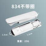 跨境现货不锈钢折叠指甲刀单个指甲剪超薄防飞溅带锉片指甲钳小号
