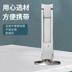 跨境现货不锈钢折叠指甲刀单个指甲剪超薄防飞溅带锉片指甲钳小号
