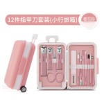 跨境修甲指甲钳工具美甲剪玻璃锉便捷式指甲刀死皮耳挖指甲剪套装