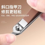 德国防飞溅指甲钳便携指甲刀套装高档斜口指甲剪挖耳勺美甲工具
