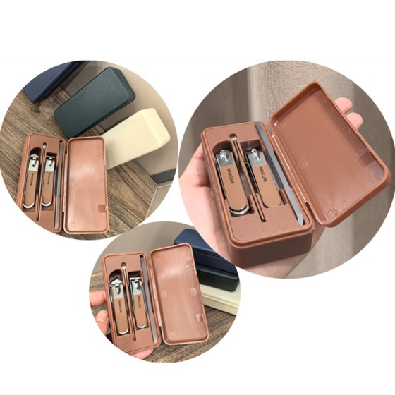 便携4件套指甲刀套装家用随身修甲工具 公司开业活动伴手礼可印LO