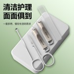 高档带镜盒子指甲剪5件套指甲刀套装指甲锉美甲修甲工具定制logo