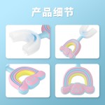 U型硅胶软毛牙刷宝宝口含式护龈训练牙刷宝宝刷牙神器2-12岁使用