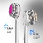 代发英国品牌山型凸面牙刷成人软毛螺旋丝清洁橄榄宽头轻奢牙刷