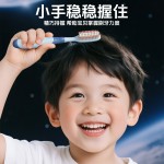 2支装企鹅长头大头软毛儿童牙刷6-12岁高效清洁防滑手柄