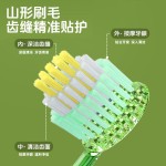 新款高档儿童爱梨鸭水晶山型凸面牙刷6-12岁洁齿护龈水晶刷牙清洁