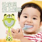 儿童U型宝宝牙刷u形婴幼儿2-12岁小孩软毛软胶口含清洁刷牙齿批发