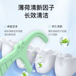 荣俏双线薄荷自动盒牙线超细家庭装家用成人牙签棒便携装牙线100