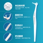 跨境Y型可替换牙线头单支吸塑卡包装长柄后槽牙超细牙线棒现货