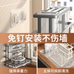 免打孔厨房刀架置物架菜刀架子放砧板锅盖菜板筷子刀具多功能收纳