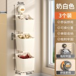 免打孔厨房置物架收纳盒壁挂式姜蒜生姜调料大蒜收纳筐透明多功能