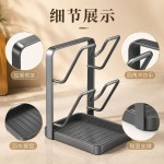 锅盖架台面锅铲架厨房多功能收纳置物家用立式菜板放置器沥水架FF