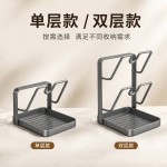 锅盖架台面锅铲架厨房多功能收纳置物家用立式菜板放置器沥水架FF