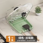 枪灰锅盖架厨房台面置物架家用锅铲架托多功能放锅盖沥水收纳神器
