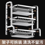不锈钢碗碟架多功能厨房置物架沥水碗架碗筷架碗盘刀架碗柜收纳