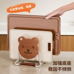 不锈钢中古风砧板架厨房台面收纳置物架锅盖架子案板菜板放置架子
