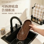 中古风抹布架窄缝沥水架海绵收纳盒厨房多功能水槽置物架收纳神器