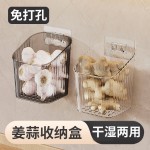 厨房葱姜蒜收纳筐置物架浴室吊篮挂篮卫生间墙上可视收纳篮收纳盒
