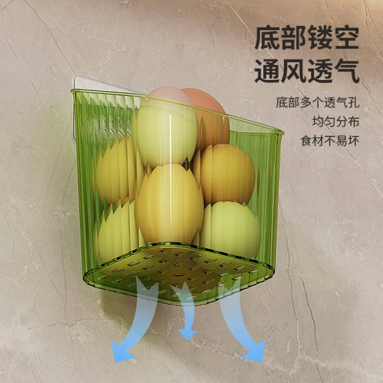 厨房葱姜蒜收纳筐置物架浴室吊篮挂篮卫生间墙上可视收纳篮收纳盒