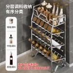 不锈钢厨房置物架调料架厨房收纳架多功能锅架多层调味料架子