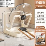 跨境厨房锅盖放置器家用餐具菜板置物架台面一体双层托盘收纳架子