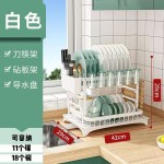 跨境厨房碗碟架沥水架多功能收纳架台面碗盘刀叉水杯砧板架双层