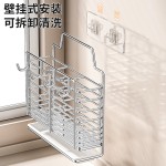 筷子收纳盒壁挂筷子筒免打孔筷笼家用不锈钢筷子桶厨房置物架跨境