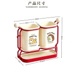 厨房置物架多功能刀具收纳架家用筷子筒沥水餐具架卡通刀架砧板架